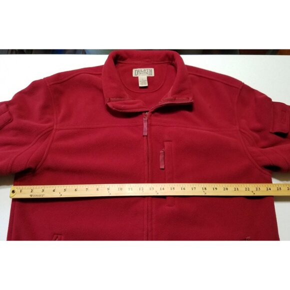 Duluth Trading Co. Full Zip Long Sleeve Red Fleece Outdoor Work Jacket Men's L - Picture 4 of 12